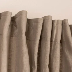 Bio Gardine Vorhangschal aus Bio Baumwolle und Leinen Leinenstruktur einfarbig taupe 140x270cm
