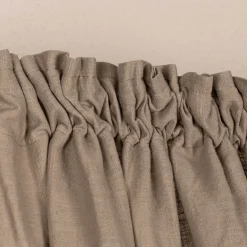 Bio Gardine Vorhangschal aus Bio Baumwolle und Leinen Leinenstruktur einfarbig taupe 140x270cm