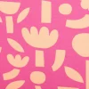 Bio Jersey Stoff Baumwolljersey Blumen Jennifer Bouron fuchsia apricot 1,48 m Breite