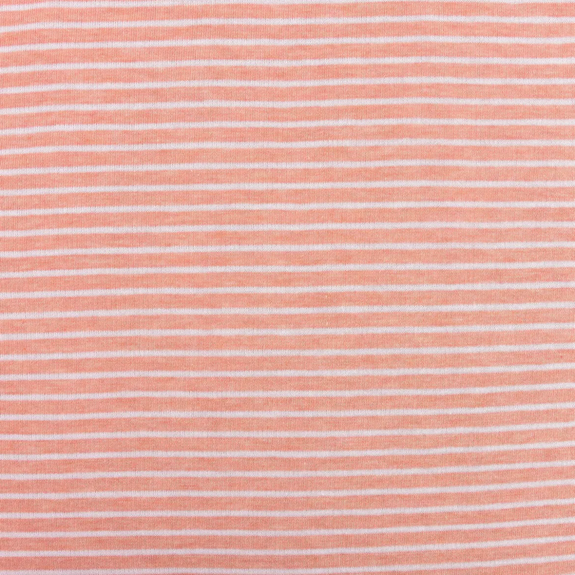Bio-Jerseystoff Hamburger Liebe Albstoffe Double-Stripe Streifen orange meliert weiß 1,50m Breite