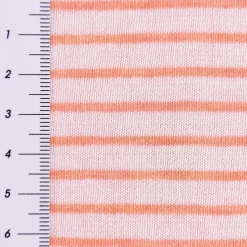 Bio-Jerseystoff Hamburger Liebe Albstoffe Double-Stripe Streifen orange meliert weiß 1,50m Breite