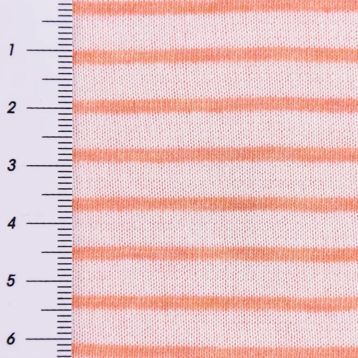Bio-Jerseystoff Hamburger Liebe Albstoffe Double-Stripe Streifen orange meliert weiß 1,50m Breite