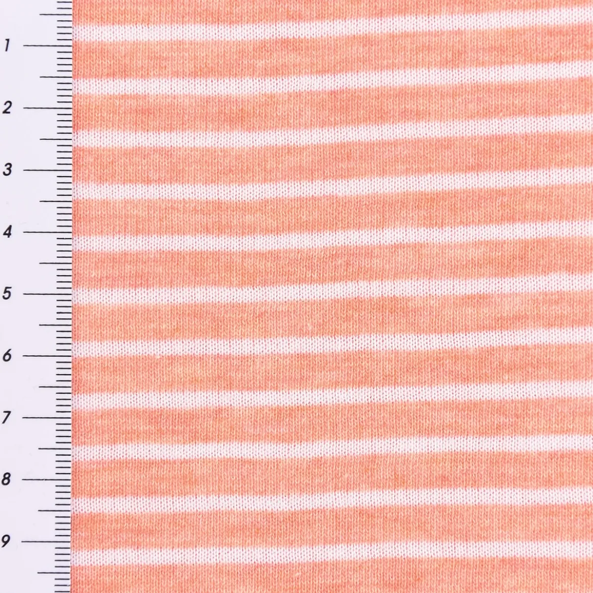 Bio-Jerseystoff Hamburger Liebe Albstoffe Double-Stripe Streifen orange meliert weiß 1,50m Breite