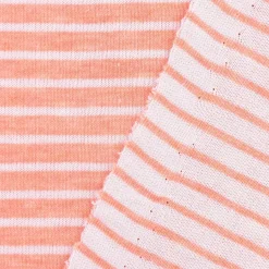 Bio-Jerseystoff Hamburger Liebe Albstoffe Double-Stripe Streifen orange meliert weiß 1,50m Breite