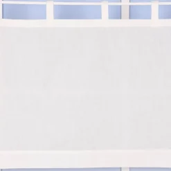 Bio Schlaufenbistro halbtransparente Scheibengardine aus Bio Baumwolle mit Leinenstruktur wollweiß 150x50cm