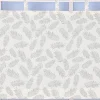 Bio Schlaufenbistro Scheibengardine aus Bio Baumwolle mit Blätterprint wollweiß grün 150x50cm