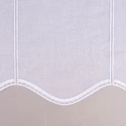 Bistrogardine Panneaux Scheibengardine nähfrei Stickerei Leinenlook weiß 45cm Höhe