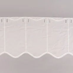 Bistrogardine Panneaux Scheibengardine nähfrei Stickerei Leinenlook ecru 30cm Höhe