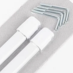 Bistrostange Scheibenstange Vitragenstange ausziehbar 30-50cm weiß, 2er Pack