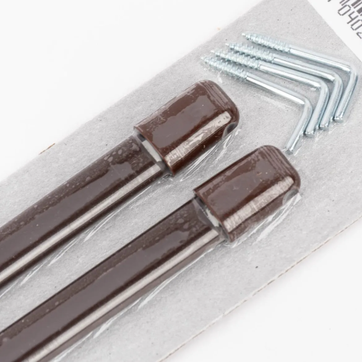 Bistrostange Scheibenstange Vitragenstange ausziehbar 80-150cm braun, 2er Pack