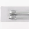 Bistrostange Scheibenstange Vitragenstange ausziehbar 100-190cm silber, 2er Pack