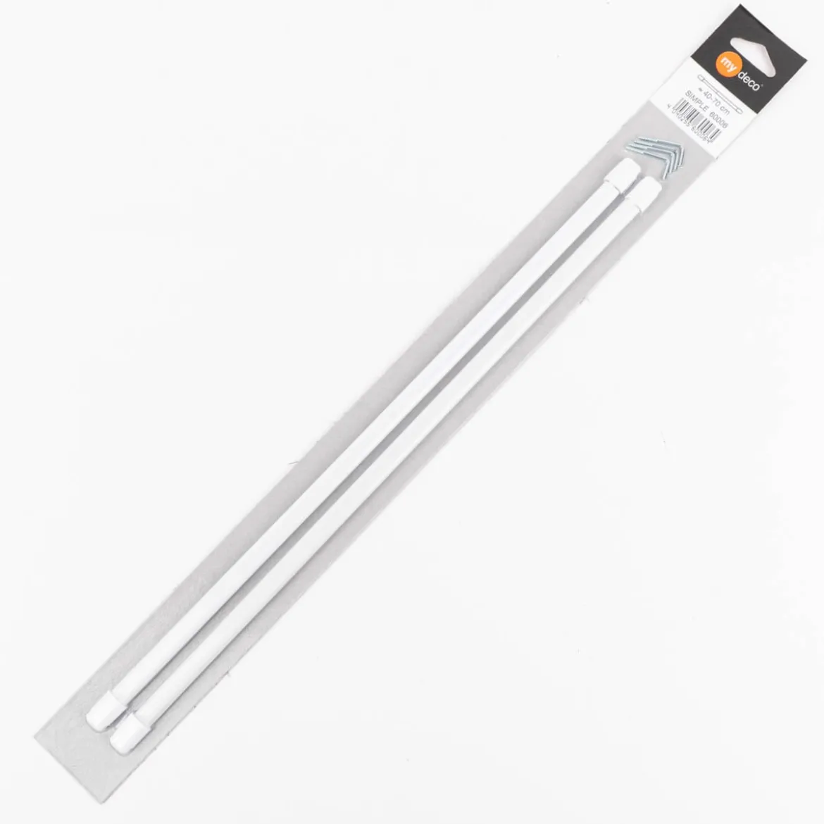 Bistrostange Scheibenstange Vitragenstange ausziehbar 60-110cm weiß, 2er Pack