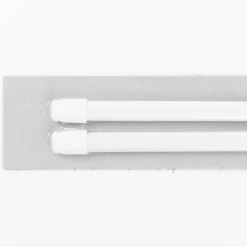 Bistrostange Scheibenstange Vitragenstange ausziehbar 60-110cm weiß, 2er Pack