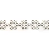 Blumenborte Borte Zierband grau weiß karriert Breite: 2,3cm