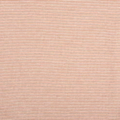Bündchenstoff Baumwolle Yarn Dyed Streifen fein weiß camel 35cm Breite