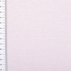 Bündchenstoff Baumwolle Yarn Dyed Streifen fein weiß lila 35cm Breite