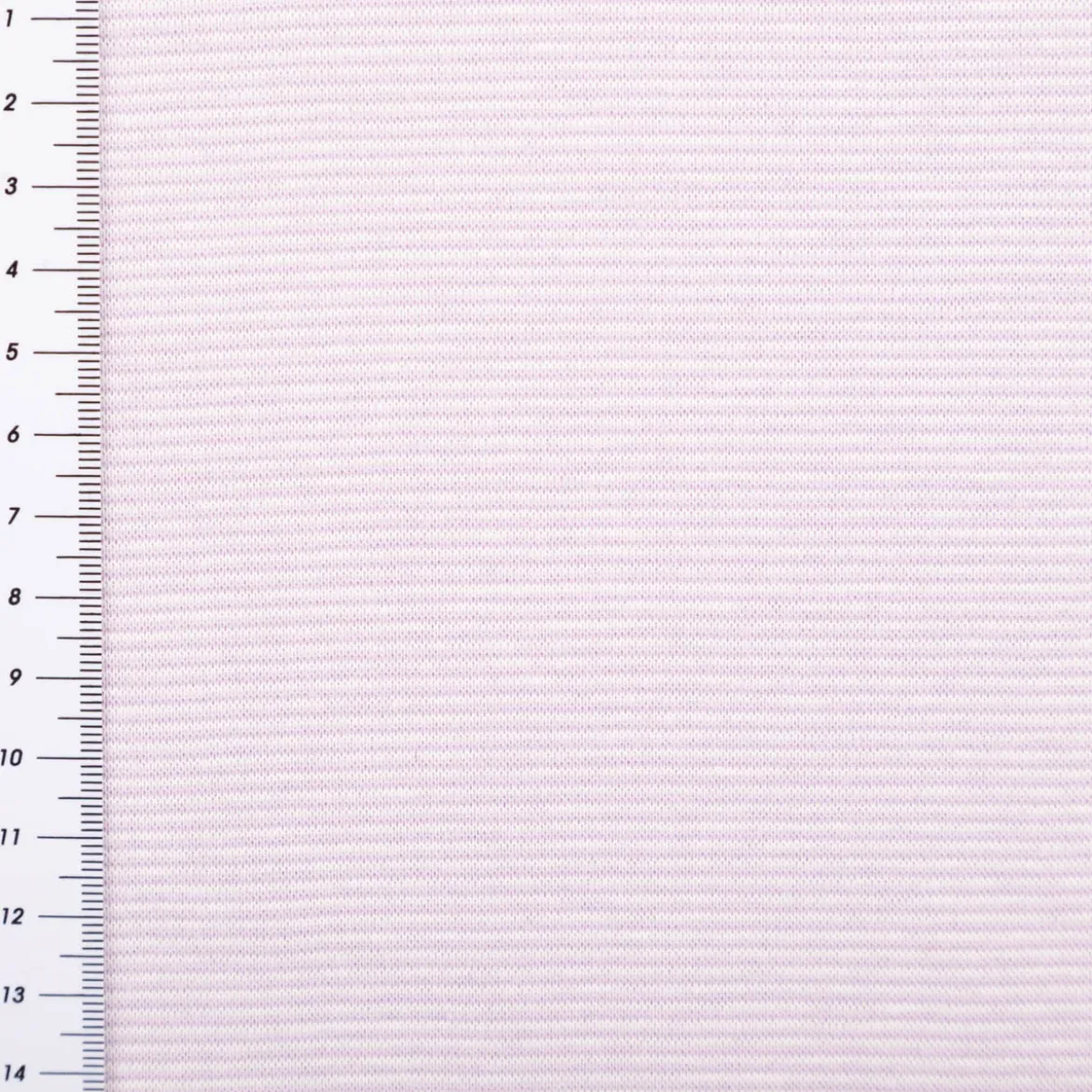 Bündchenstoff Baumwolle Yarn Dyed Streifen fein weiß lila 35cm Breite