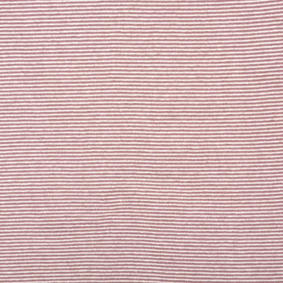 Bündchenstoff Baumwolle Yarn Dyed Streifen fein weiß mauve 35cm Breite