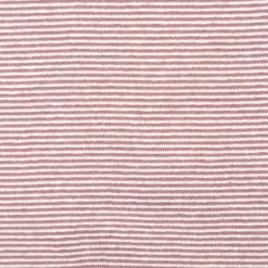 Bündchenstoff Baumwolle Yarn Dyed Streifen fein weiß mauve 35cm Breite