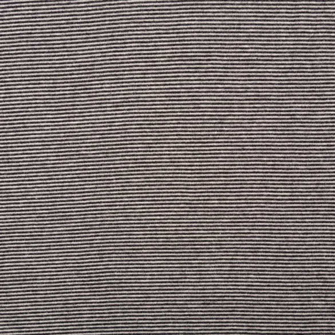 Bündchenstoff Baumwolle Yarn Dyed Streifen fein weiß schwarz 35cm Breite