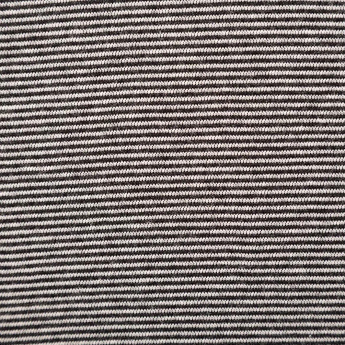 Bündchenstoff Baumwolle Yarn Dyed Streifen fein weiß schwarz 35cm Breite