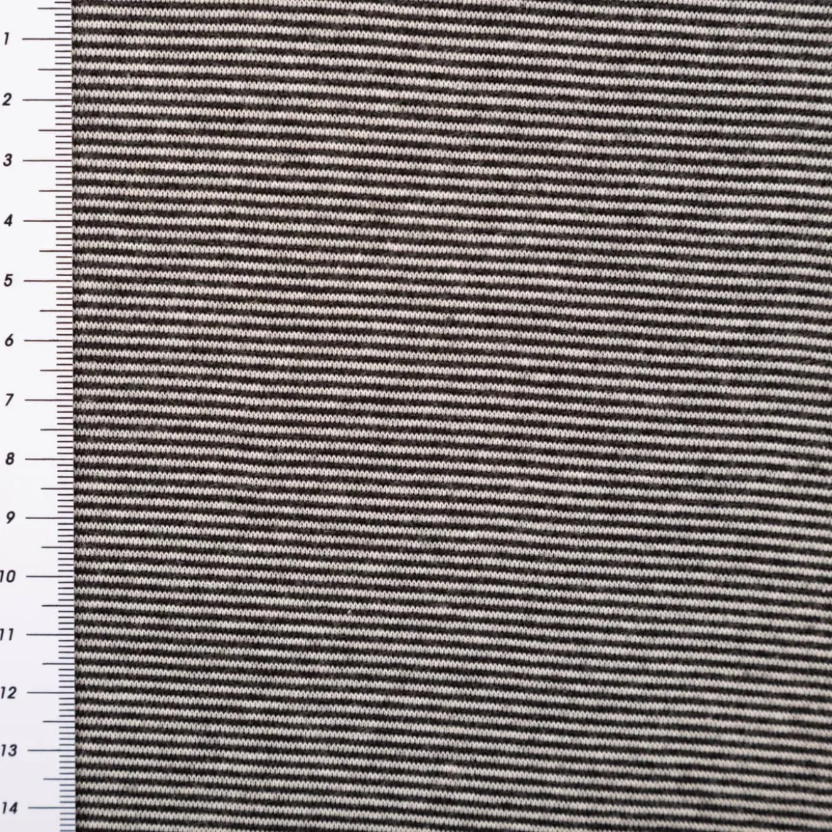 Bündchenstoff Baumwolle Yarn Dyed Streifen fein weiß schwarz 35cm Breite