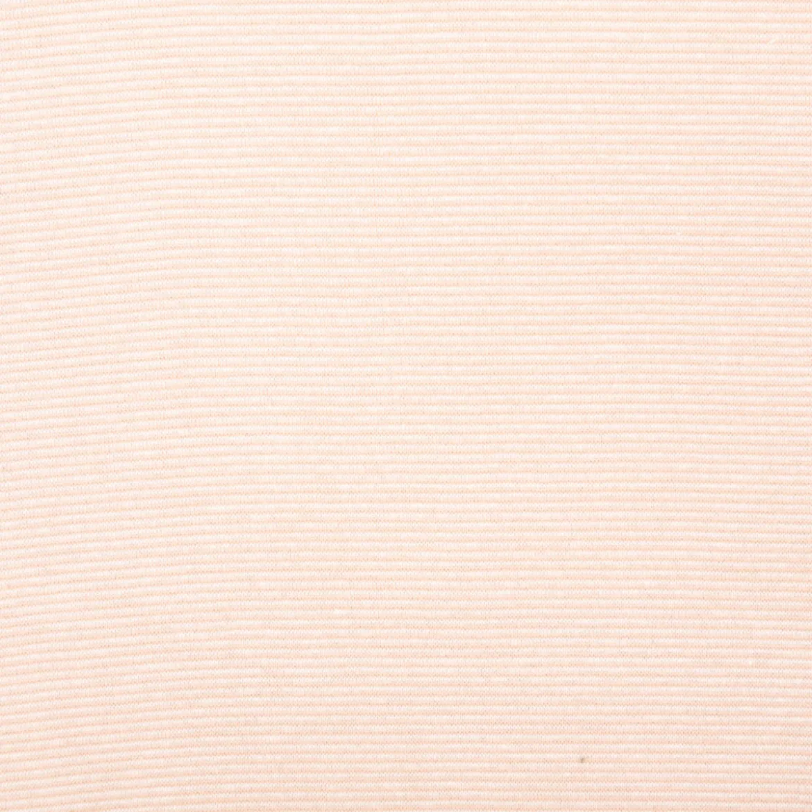 Bündchenstoff Baumwolle Yarn Dyed Streifen fein weiß lachs 35cm Breite