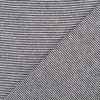 Bündchenstoff Baumwolle Yarn Dyed Streifen fein weiß marine 35cm Breite