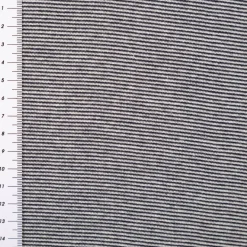 Bündchenstoff Baumwolle Yarn Dyed Streifen fein weiß marine 35cm Breite