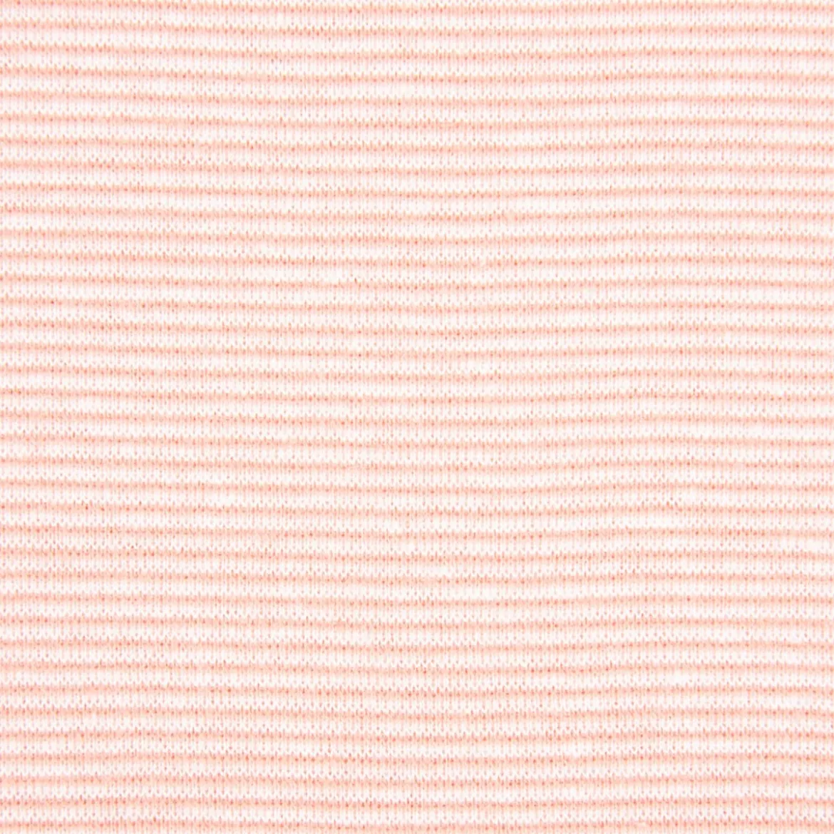 Bündchenstoff Baumwolle Yarn Dyed Streifen fein weiß coral 35cm Breite