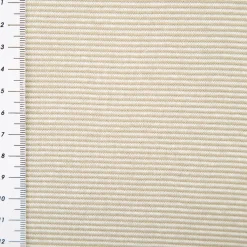 Bündchenstoff Baumwolle Yarn Dyed Streifen fein weiß olivgrün 35cm Breite