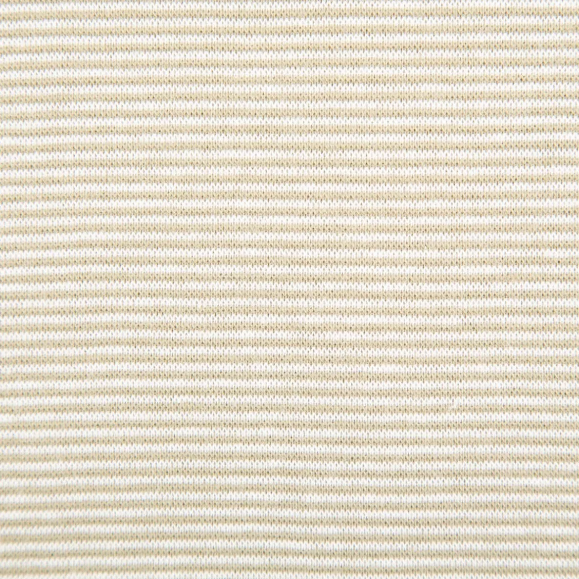 Bündchenstoff Baumwolle Yarn Dyed Streifen fein weiß olivgrün 35cm Breite