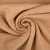 Bündchenstoff Baumwolle Yarn Dyed Streifen fein weiß karamell 35cm Breite