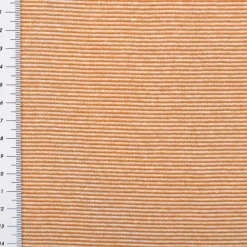 Bündchenstoff Baumwolle Yarn Dyed Streifen fein weiß karamell 35cm Breite