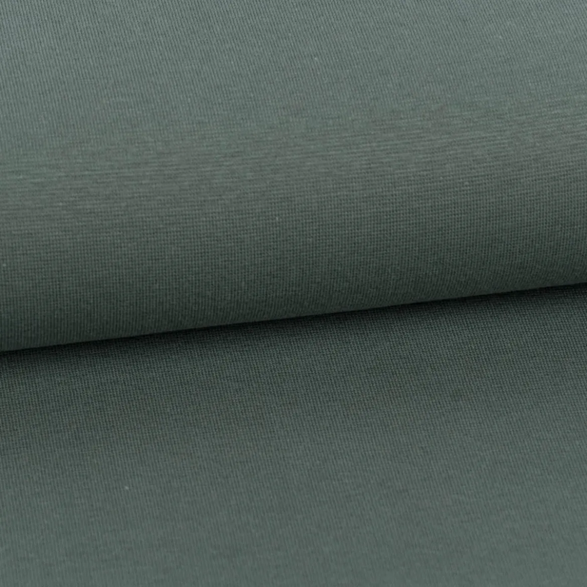 Bündchenstoff Schlauchware Organic Bio fein dunkel alt grün 35cm Breite