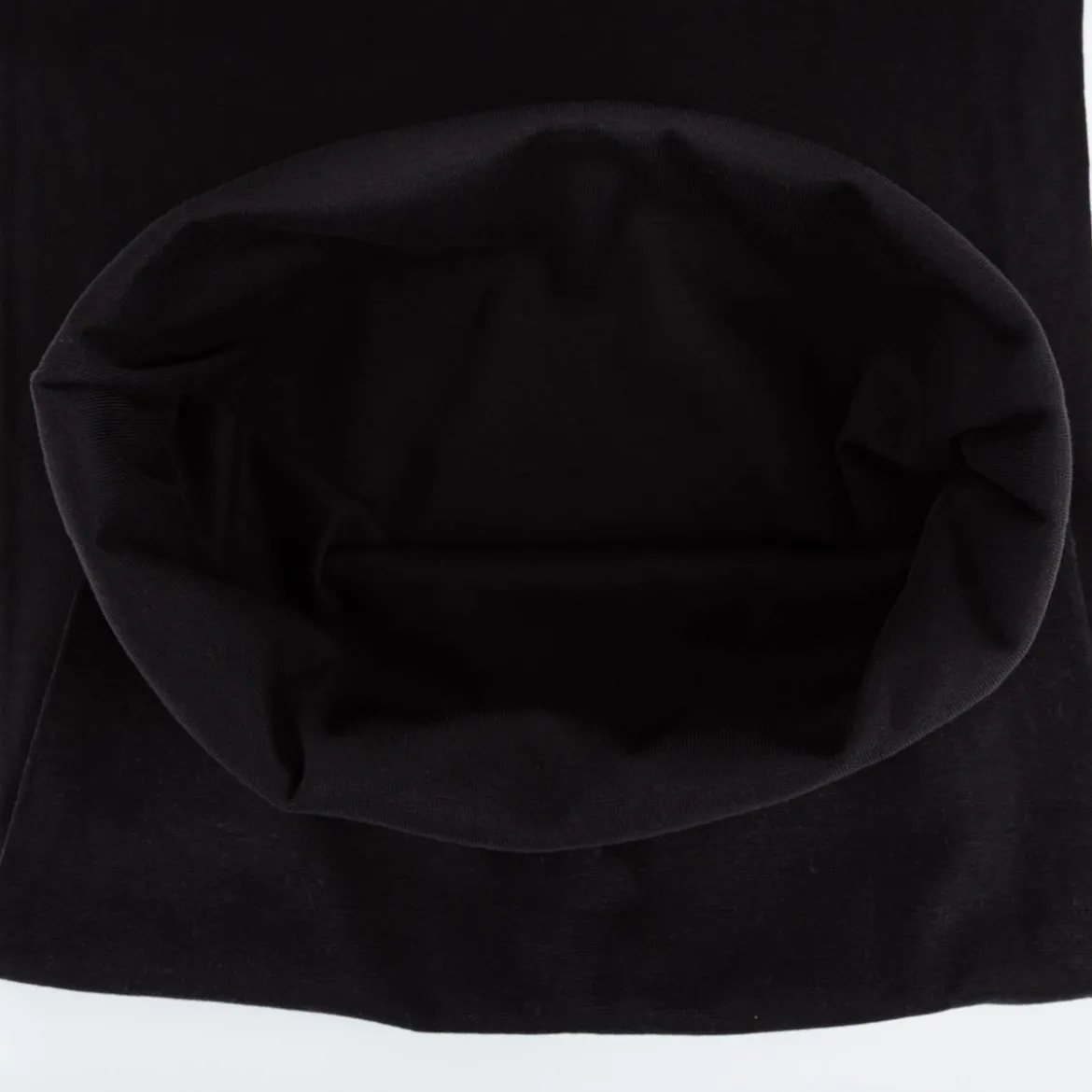 Bündchenstoff Schlauchware Organic Bio fein einfarbig Schwarz 35cm Breite
