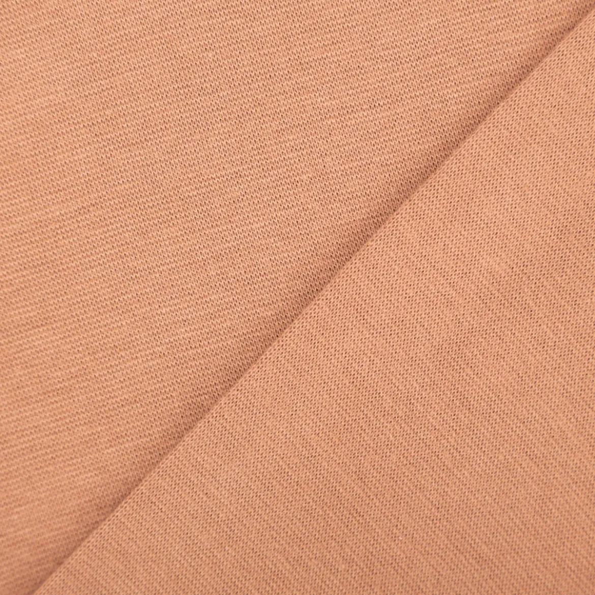 Bündchenstoff Strickschlauch Baumwolle uni camel 35cm Breite