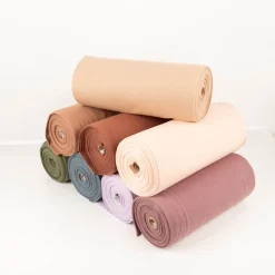 Bündchenstoff Strickschlauch Baumwolle uni camel 35cm Breite