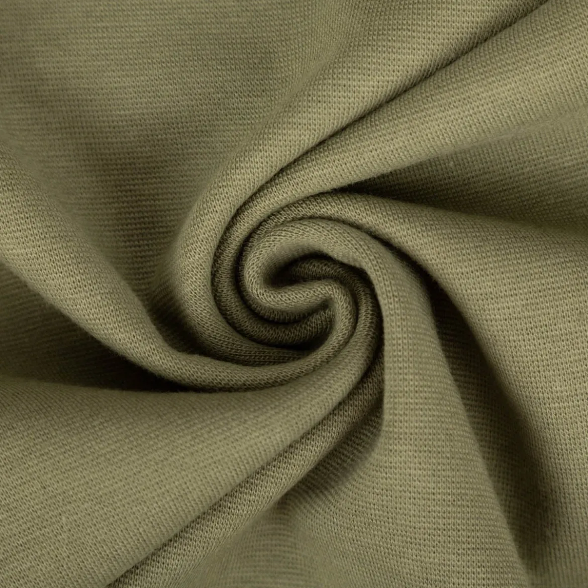 Bündchenstoff Strickschlauch Baumwolle uni tannengrün 35cm Breite