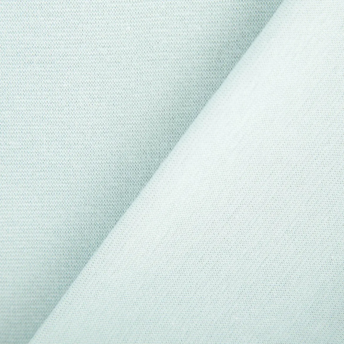 Bündchenstoff Strickschlauch Baumwolle uni eisblau 35cm Breite
