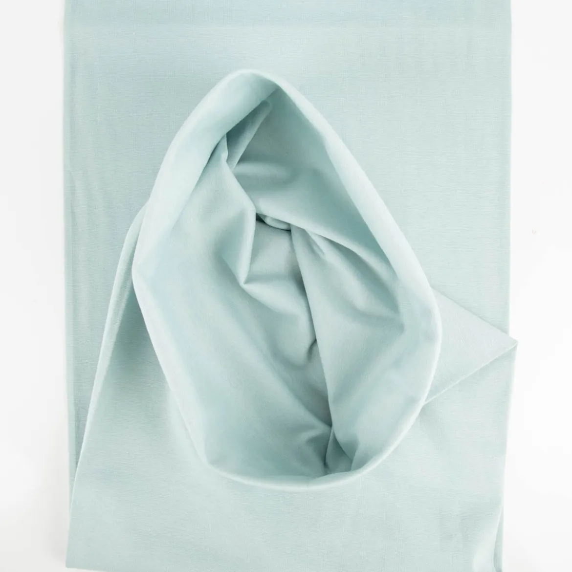 Bündchenstoff Strickschlauch Baumwolle uni eisblau 35cm Breite