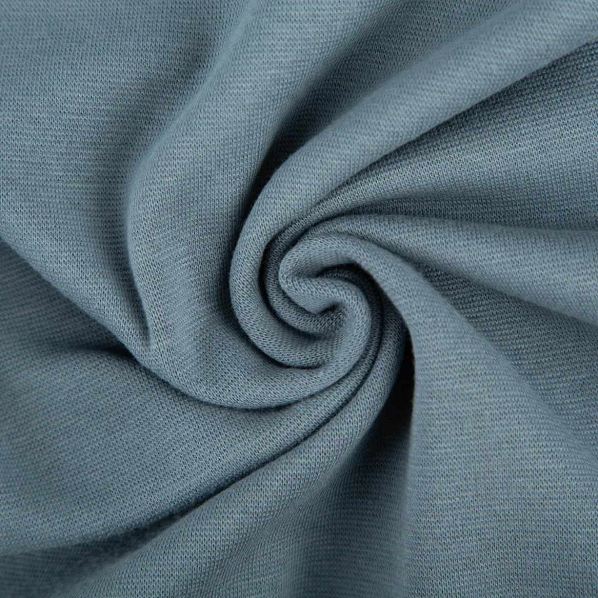 Bündchenstoff Strickschlauch Baumwolle uni stahlblau 35cm Breite