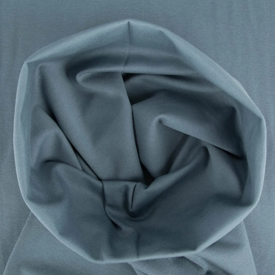 Bündchenstoff Strickschlauch Baumwolle uni stahlblau 35cm Breite