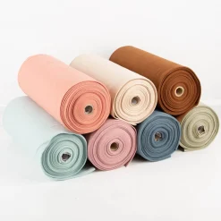Bündchenstoff Strickschlauch Baumwolle uni beige 35cm Breite