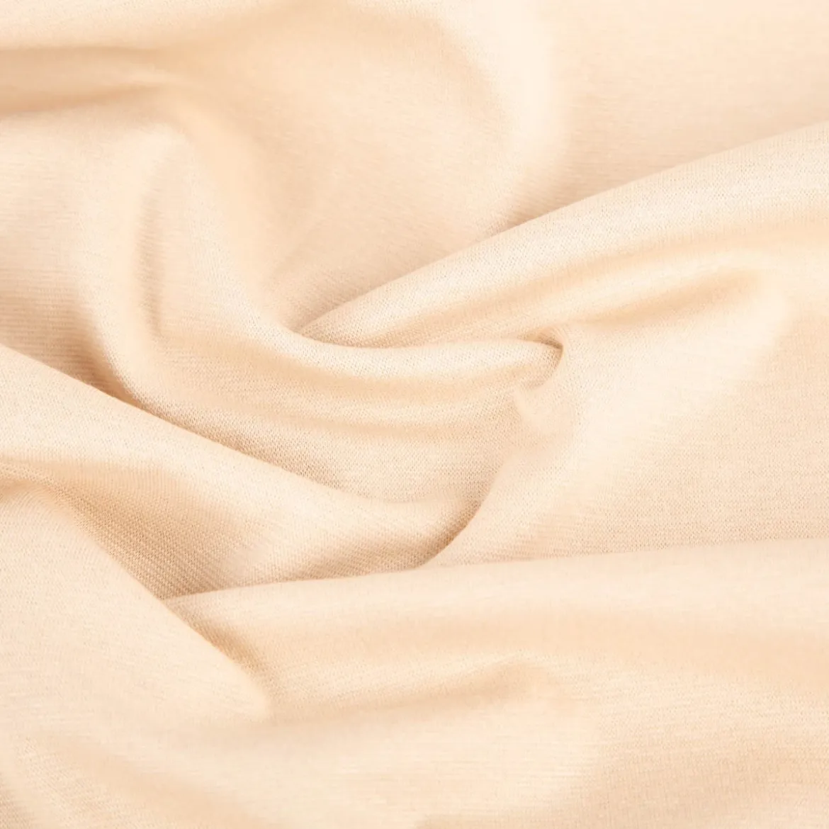 Bündchenstoff Strickschlauch Baumwolle uni beige 35cm Breite