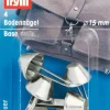 Bodennägel für Taschen 15 mm silberfarbig