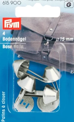 Bodennägel für Taschen 15 mm silberfarbig
