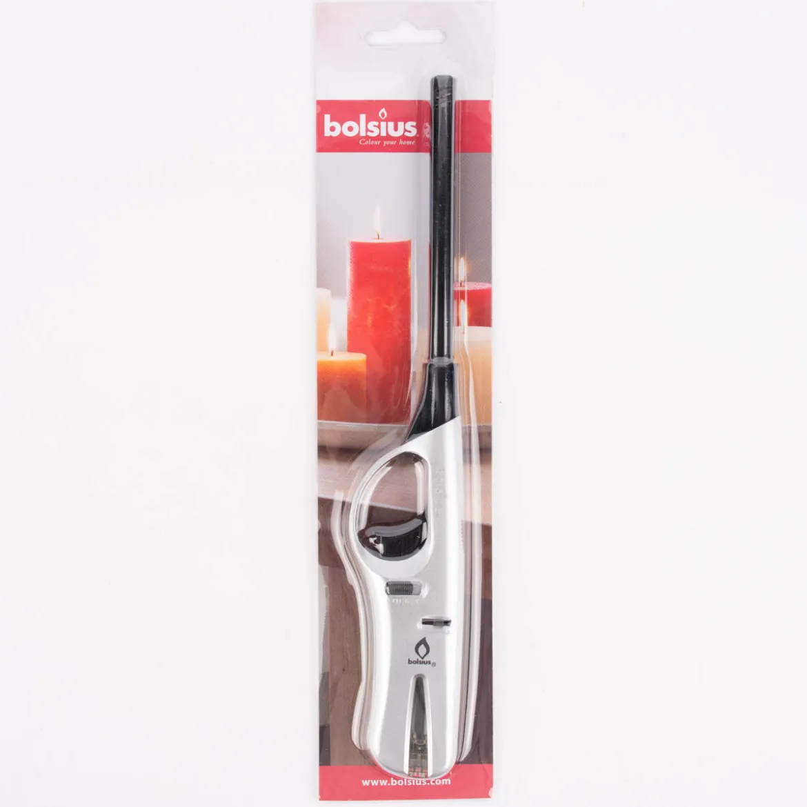 Bolsius Stabfeuerzeug Nachfüllbar silberfarbig schwarz 4x27cm