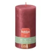 Bolsius Stumpenkerze Shimmer Rustik rot 7x13cm