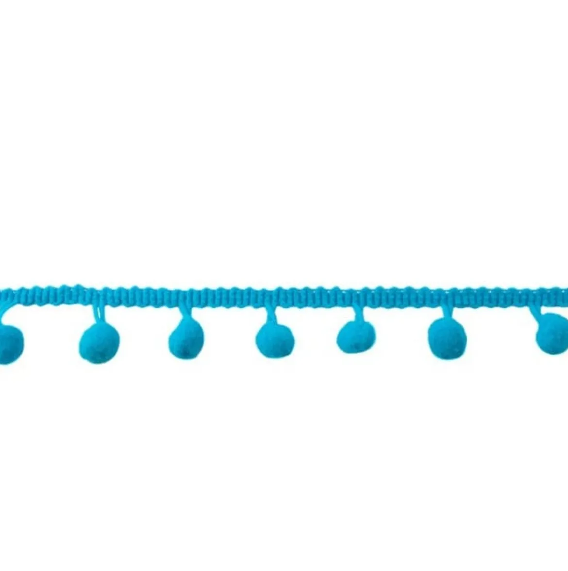 Bommelborte PomPom Borte Zierband türkis Breite: 0,8cm